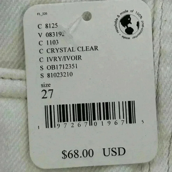 We the Free White Denim Jean Shorts NWT Size 27 - Picture 3 of 4